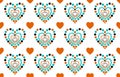 Lovely retro heart design. Pattern with hearts. Vintage style.