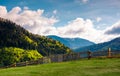 Lovely rural landscape in Carpathians