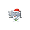 A lovely Santa monitor mascot picture style with ok finger