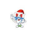 A lovely Santa uncle sam hat mascot picture style with ok finger