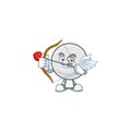 A lovely satellite dish Cupid with arrow and wings Royalty Free Stock Photo