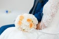 Lovely scene of bride and groom Royalty Free Stock Photo