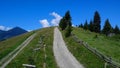 Lovely scenery of the mountain road.