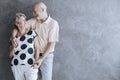 Lovely senior couple hugging Royalty Free Stock Photo