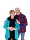 Lovely senior couple hugging. Royalty Free Stock Photo