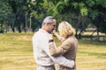 Lovely senior elderly smiling couple man and woman Royalty Free Stock Photo