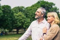 Lovely senior elderly smiling couple man and woman Royalty Free Stock Photo