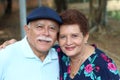 Lovely senior Hispanic couple close up Royalty Free Stock Photo