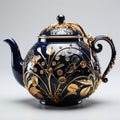 Lovely shape: elegant teapot with clipping on a light background