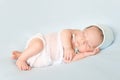 Lovely sleeping covered newborn baby