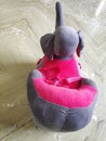 Lovely soft toy elephant seat