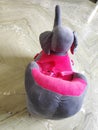 Lovely soft toy elephant seat