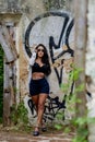 A Lovely Spanish Model Poses In The Abandoned Ruins Of A Hacienda In The Mexican Province Of Yucatan Mexico Royalty Free Stock Photo