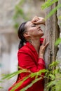 A Lovely Spanish Model Poses In The Abandoned Ruins Of A Hacienda In The Mexican Province Of Yucatan Mexico Royalty Free Stock Photo