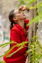 A Lovely Spanish Model Poses In The Abandoned Ruins Of A Hacienda In The Mexican Province Of Yucatan Mexico Royalty Free Stock Photo