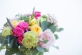 Lovely spring colorful bouquet in a vase