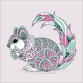 Lovely squirrel coloring page
