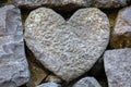 Lovely Stone Heart Shape at Meganebashi Bridge in Nagasaki, Japan Royalty Free Stock Photo