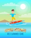 Lovely Summer Best Summertime Poster Surfing Sport