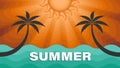 Lovely summer poster.Abstract minimal summer background Royalty Free Stock Photo