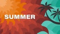 Lovely summer poster.Abstract minimal summer background Royalty Free Stock Photo