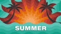 Lovely summer poster.Abstract minimal summer background Royalty Free Stock Photo