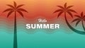 Lovely summer poster.Abstract minimal summer background Royalty Free Stock Photo