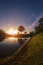 Lovely sunrise in the countryside