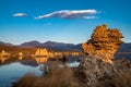 Sunrise at California`s Mono Lake in the Eastern Sierra Nevada mountains off of US Highway 395 Royalty Free Stock Photo