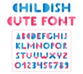 Lovely sweet font for kids topics