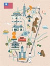 Lovely Taiwan travel map