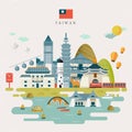 Lovely Taiwan travel map