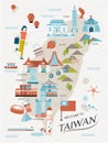 Lovely Taiwan travel map