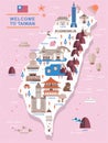 Lovely Taiwan travel map