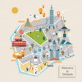 Lovely Taiwan travel map