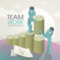 Lovely team work concept