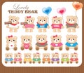 Lovely teddy bears collection Royalty Free Stock Photo