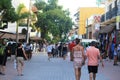 A main street in Playa del Carmen, Mexico