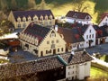 Lovely Traditional Bavarian Houses at the foothill of Hohenschwangau in Fussen, Bavaria