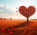 Lovely tree of love heart