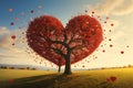 Lovely tree of love heart