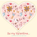 Lovely Valentine's day invitation postcard
