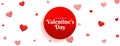 Lovely valentines day hearts pattern banner design