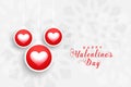 Lovely valentines day poster design with hearts