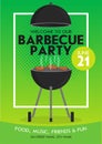 Lovely vector barbecue party invitation design template set. Trendy BBQ cookout poster design Royalty Free Stock Photo