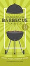 Lovely vector barbecue party invitation design template. Trendy BBQ cookout poster design Royalty Free Stock Photo