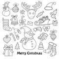 Lovely vector set of christmas and new year icons