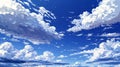 A lovely view of the morning sky framed by clouds and clear blue tones Royalty Free Stock Photo