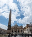Lovely view to vatican cathedral st peter`s basilica rome