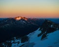 Lovely view of Train Glacier at Sunset in Pemberton, British Columbia, Canada Royalty Free Stock Photo